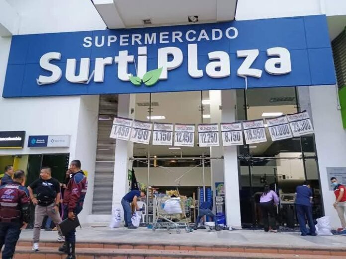SURTIPLAZA, SUPERMERCADP AFECTADO