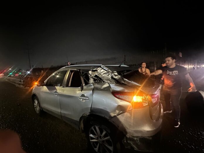 Imagen del vehículo tras el accidente